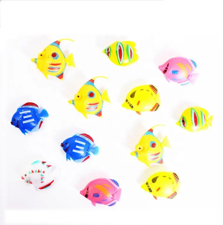 Lifelike Plastic Artificial Moving Floating Fishes Ornament Decorations for Aquarium Fish Tank