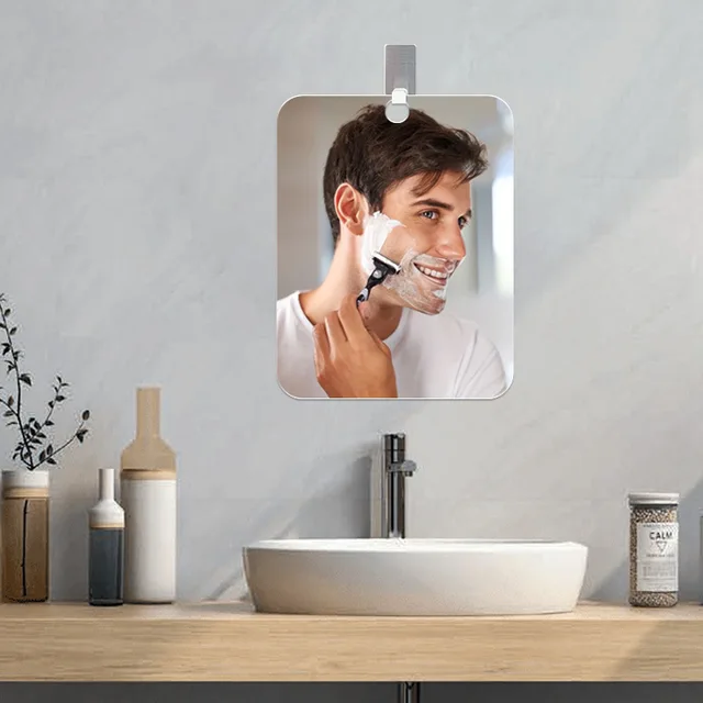 Modern Custom Single-Sided Square Vanity LED Bathroom Mirror Anti-Fog Zinc Alloy Hotel Makeup Personalized Cosmetic Mirror
