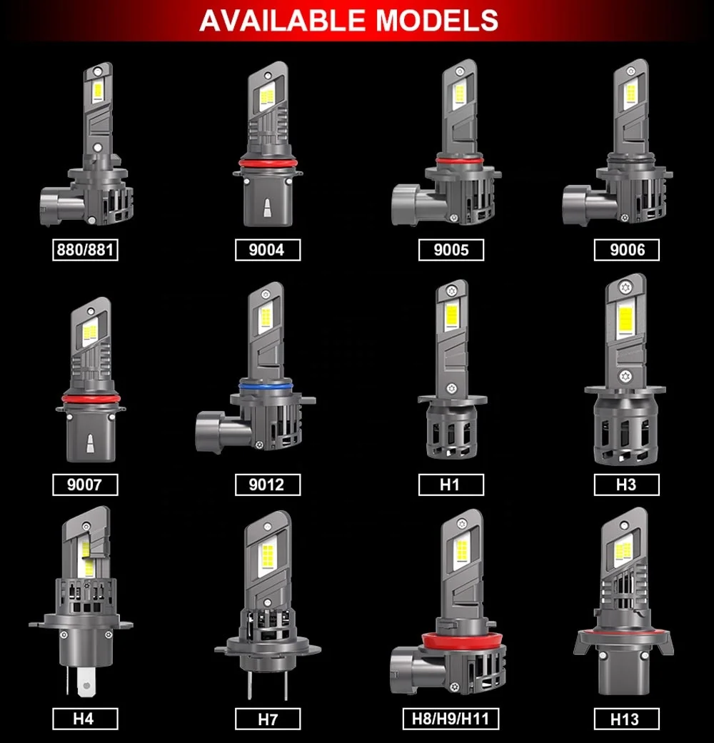 Competitive Price E4X LED Headlights Plug and Play Fan Type 5600LM 24W H4 H7 H11 9005 9006 9012 HIR2 LED Headlight Bulbs for Car