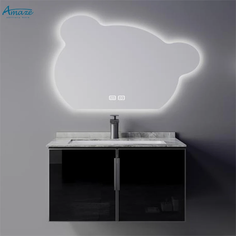 Manufacturer hot sell customized design modern style wall mounted vanity set bathroom cabinet supplier