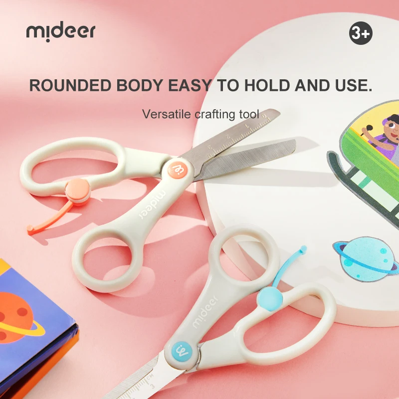 Mideer Children Kids Paper Craft Scissors Safe Plastic Baby DIY