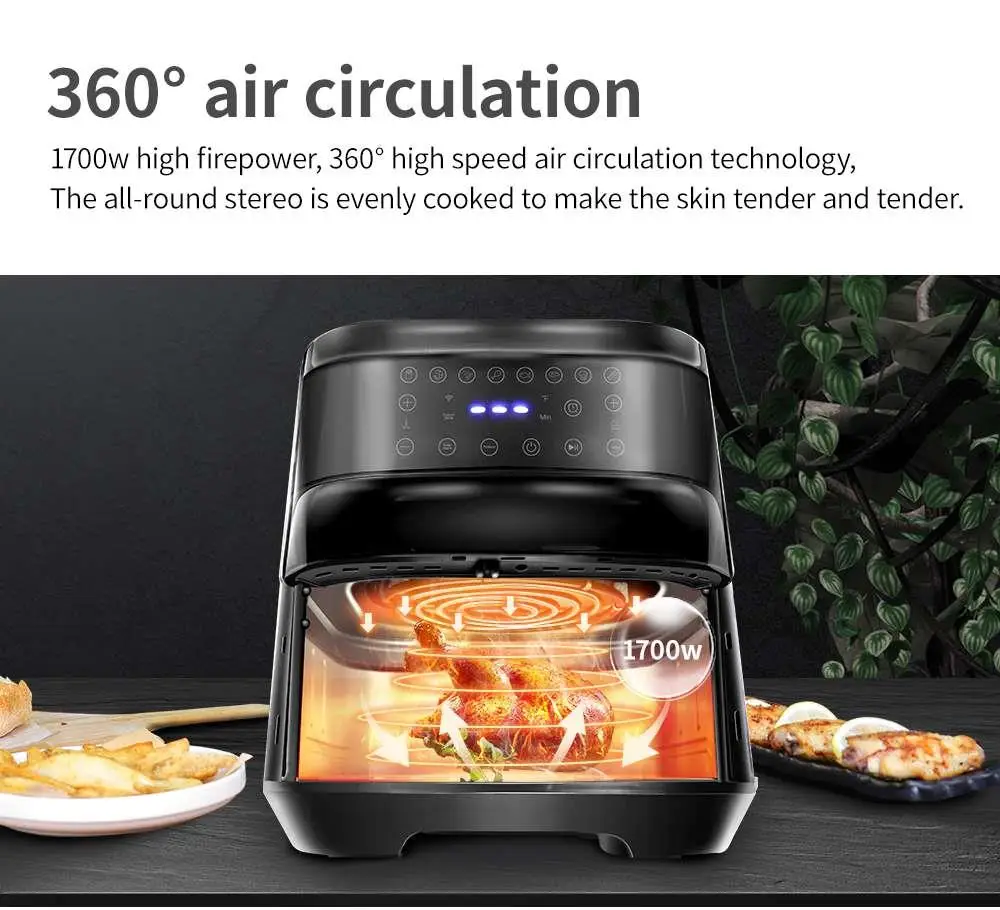 Smart Air fryer Proscenic T21 App & Alexa Control 1700 Watt Electric Air Fryers Oven&Oilless Cooker automatic appliances