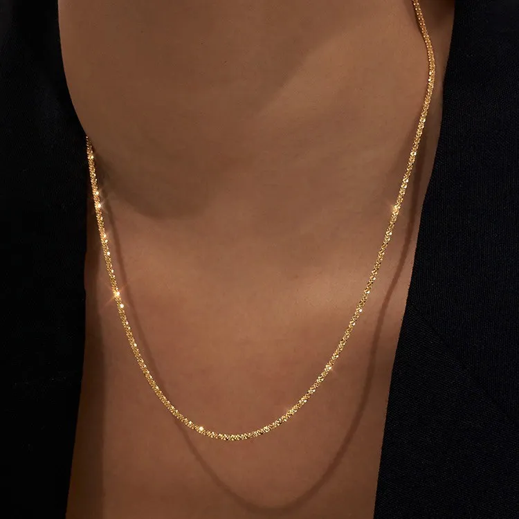 Buy Gold Silver Flat Chain Necklaces 