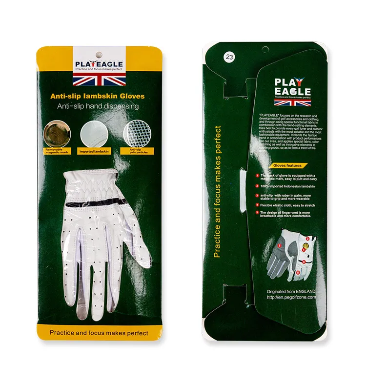 PLAYEAGLE Мужские кожаные перчатки для гольфа