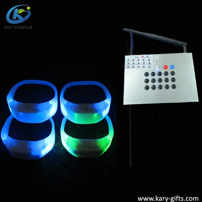 Festival Concert Event Frequency Dmx Glow Wristband Remote Controlled Led Bracelet