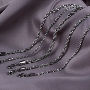 Wholesale Multi Size Unisex Stainless Steel Screw Chain Bracelet Waterproof Plated PVD Jewelry for Man Women Bracelet