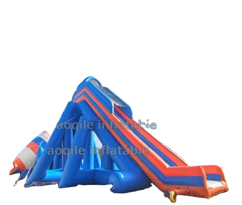 Crazy Drop Kick Heavy Inflatable Water Slide With Frame Pool