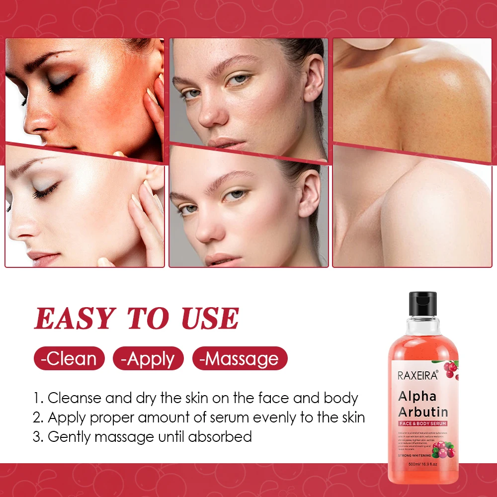 Private Label Alpha Arbutin Face and Body Serum Natural Organic Skin Care Lightening Whitening Moisturizer Face Serum