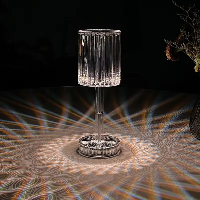 product led crystal table lamp touch remote control acrylic night lamp romantic bar atmosphere lamp rechargeable changing night light-43