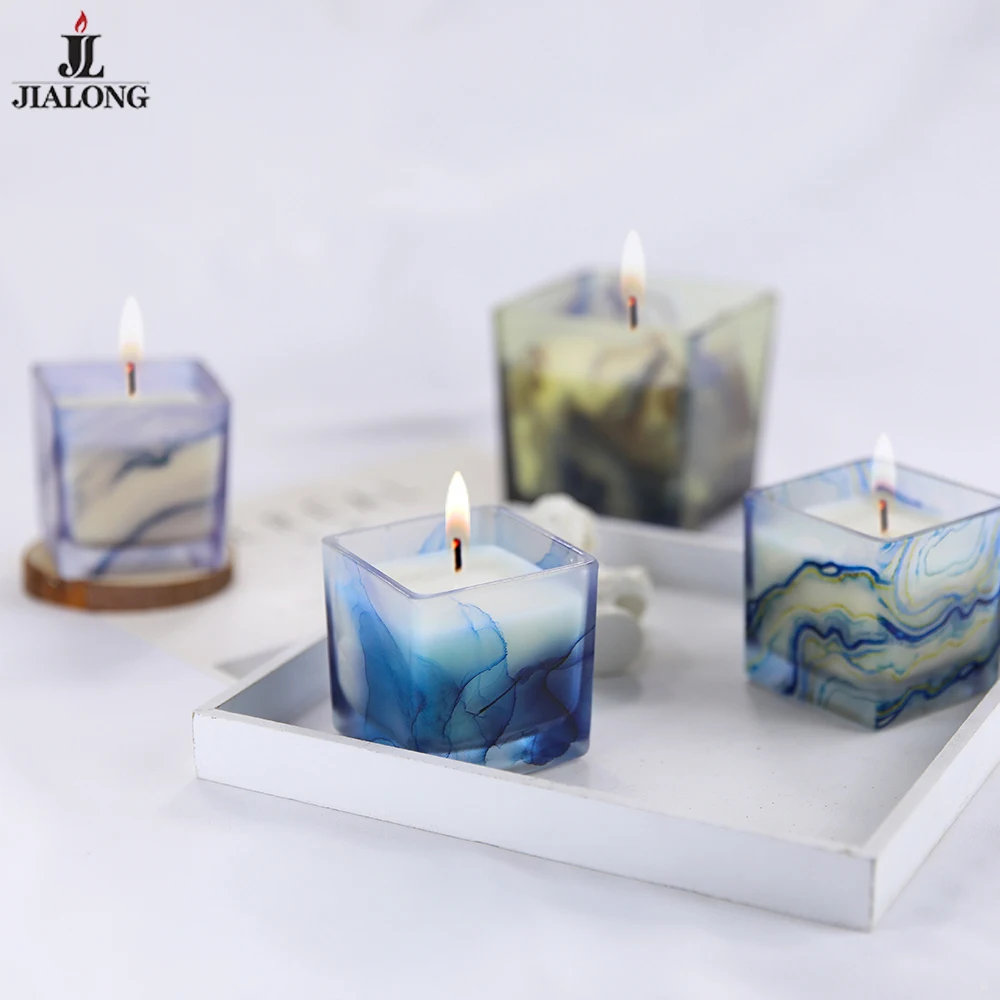 Luxury Private Label Soy Wax Scented Glass Candles With Natural ...
