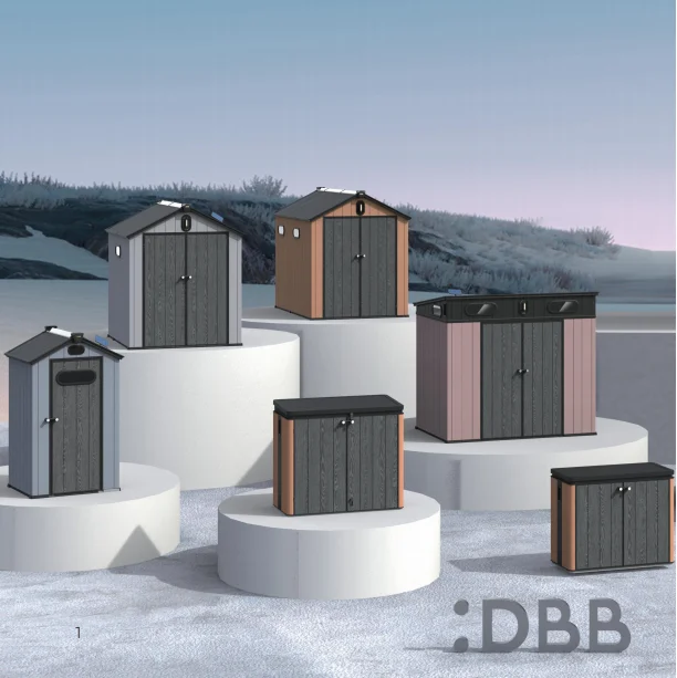 New Series Outdoor Storage Buildings and Sheds Cabinet Waterproof Bike Storage Sheds