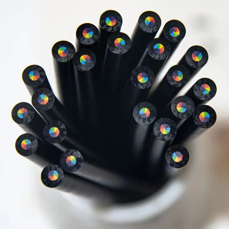 7 Color Rainbow Colored Pencils For Coloring Books And Drawing_voghion.com