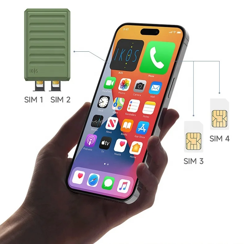 IKOS K7 Multi SIM Card Adapter for iPhone - Supports Dual & Triple