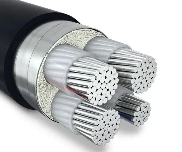 NA2YY / YJLV22 4 n&uacute;cleo de aluminio XLPE aislado cinta de acero con revestimiento de PVC cable de alimentaci&oacute;n blindado STA