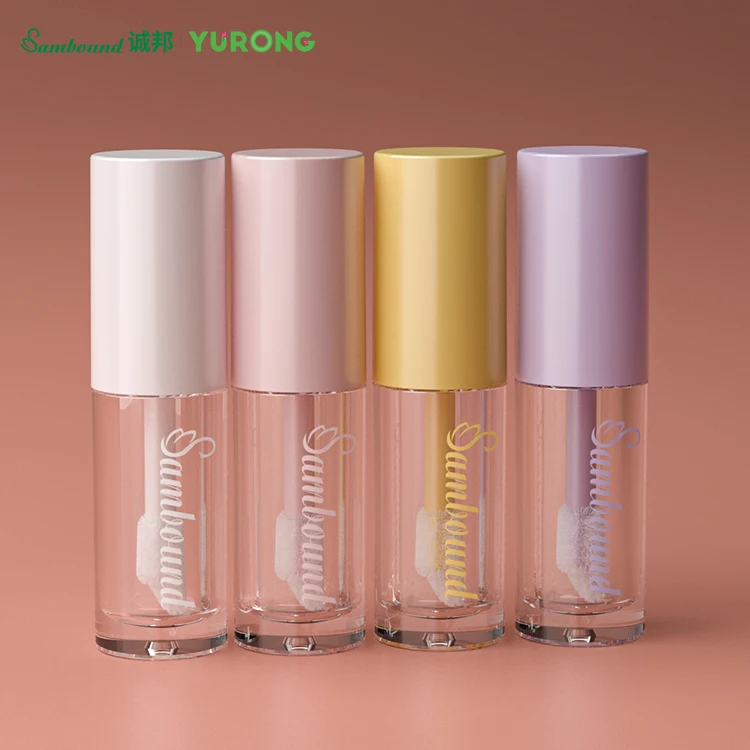 Lipgloss Tubes Big Brush Applicator Wand Lip Gloss Packaging 5ml Pink