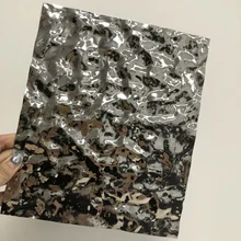 Modern Water Ripple Corrugated Wall Panel Bamboo Charcoal Board Lobby Facade Decorative Wall Panel