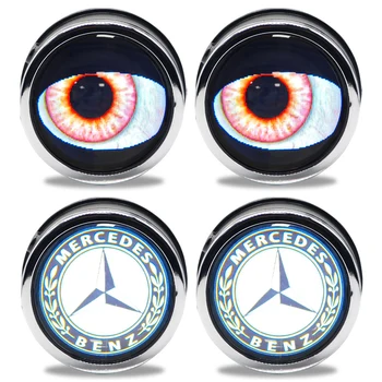 Waterproof WifiControl Dynamic LED Devil Eye Car Fog Light H4 H7 H8 H11 Shape Eagle Eye Modification Upgrade  3.0inch