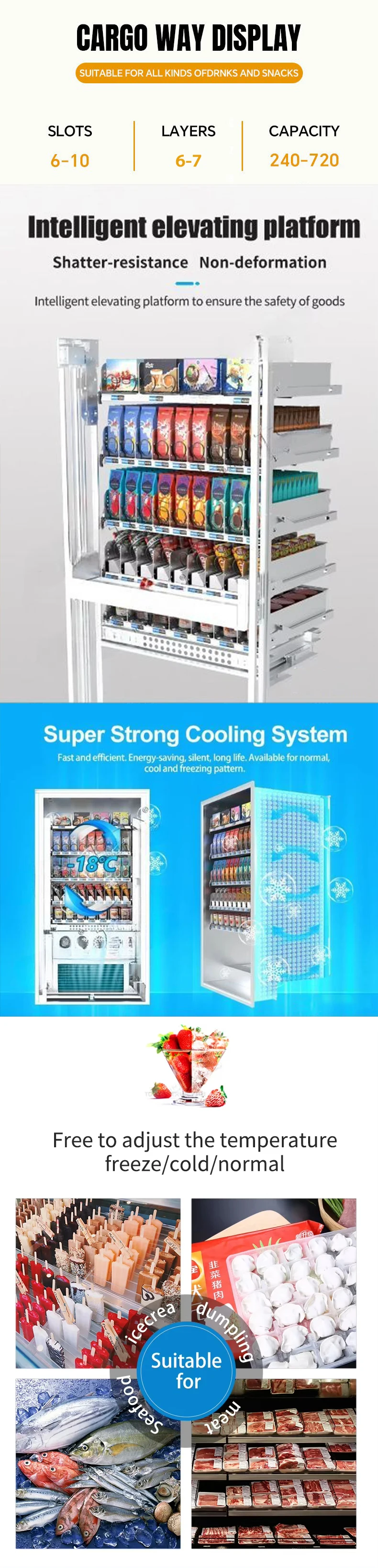 product new style  18  frozen food vending machines freeze pop popsicle ice cream vending machine for sale-2
