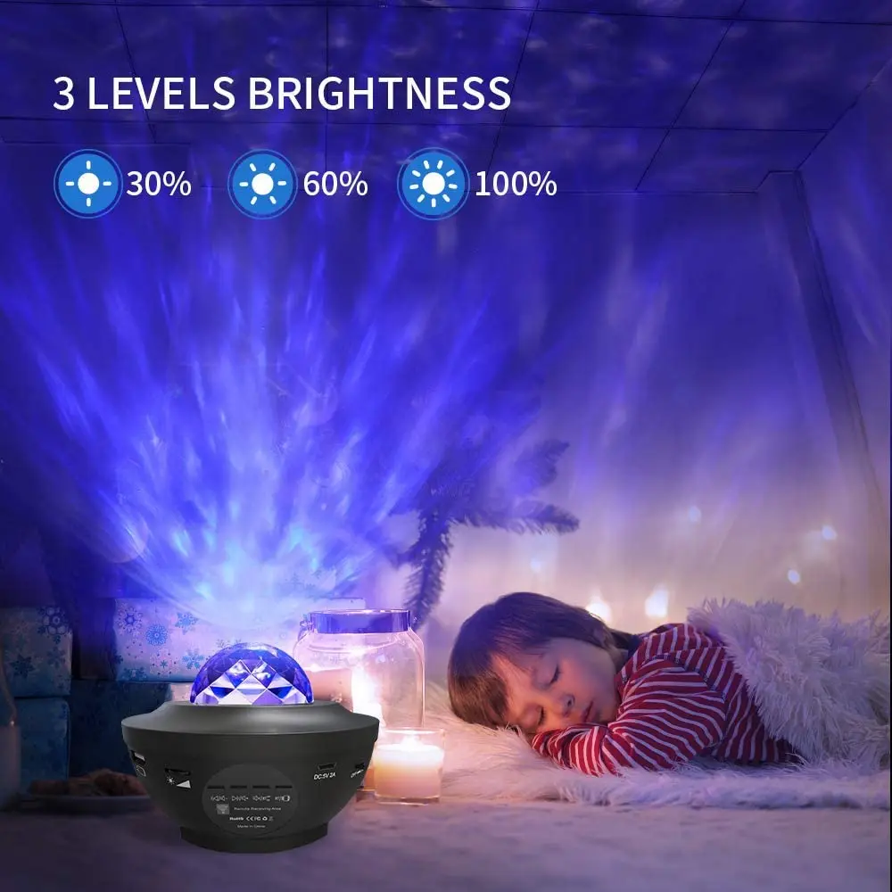 Galaxy Star Projector 3 in 1 Projector LED Nebula Cloud Night Light Lamp with Blue-tooth Music Speaker
