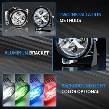 AURORA 特許取得済オフロード LED ワークライト RGB バックグラウンド