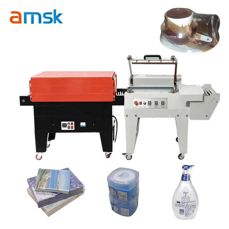 BS-G4525 +4030 Semi-Automatic Commercial Inner Circulation Shrink Wrapping Machine Film Sealing Chemicals Chain Type Pouch Foil