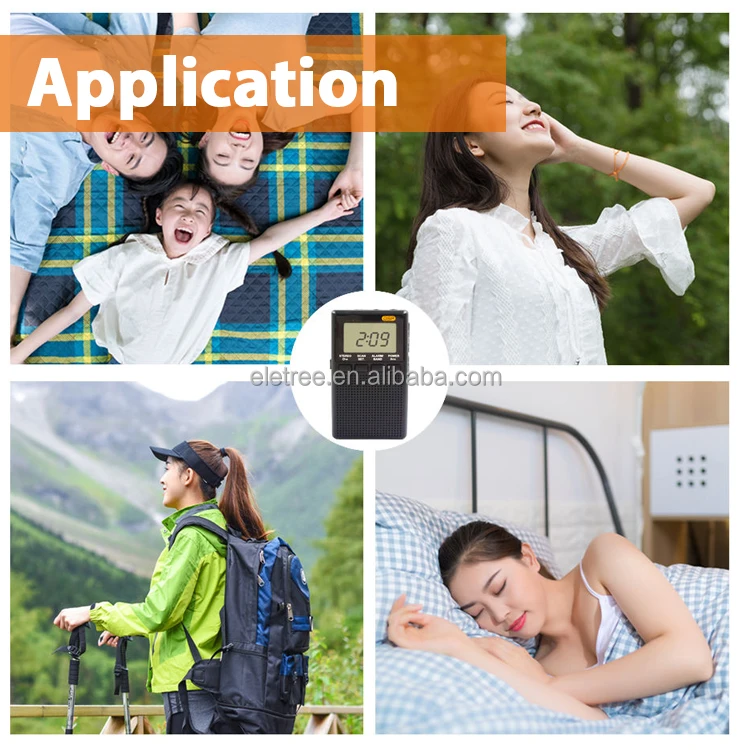 Jogging Sleep Timer and Alarm Clock Mini Walkman Radio Pocket Portable Lcd Dsp Display Auto Scan Am Fm Radio