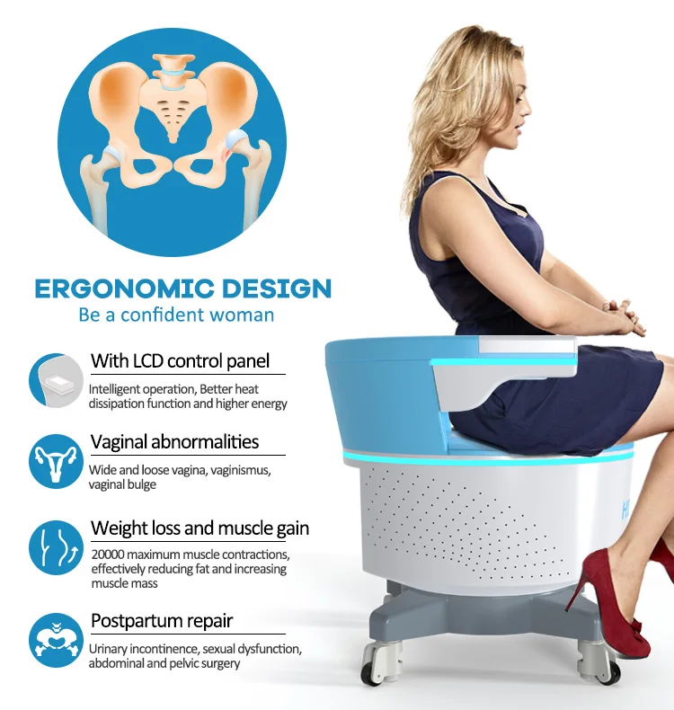 Non Invasive Portable EMS Pelvic Health Pelvic Floor Muscle Chair for Postpartum Repair