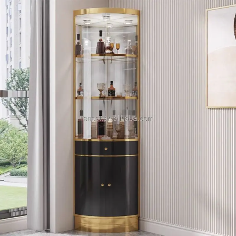 Luxury Stainless Steel Frame Customized Wine Rack Display