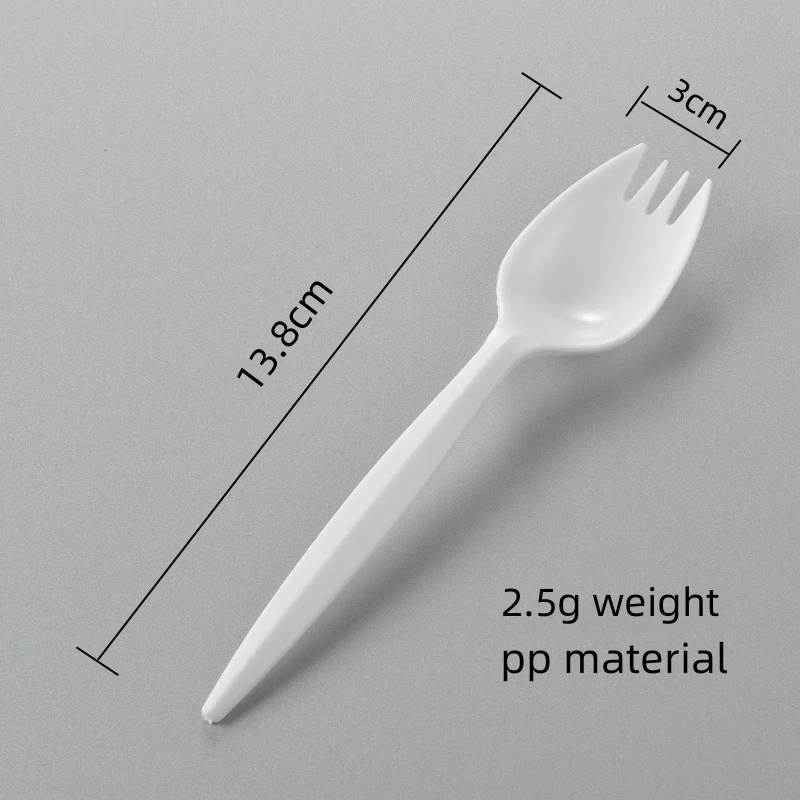 Disposable Cutlery Forks Spoons Knives Plastic Tableware Set Restaurant