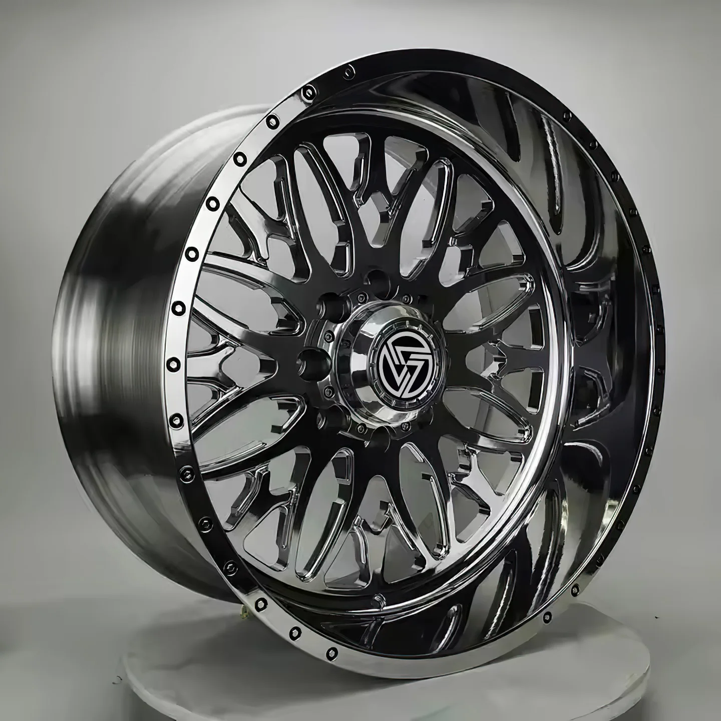 XL Brushed Chrome Alloy Custom Wheels 18 20 22 24 26 Inch Car Rim Forged Wheels Pickup Truck Suv off Road Wheels - Image 1