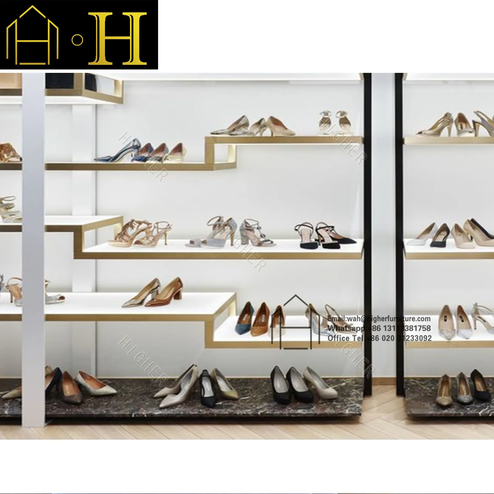 Magasin de chaussures moderne et simple Décoration pour magasin de  chaussures Idées de design d'intérieur pour magasin de chaussures  Présentoir pour