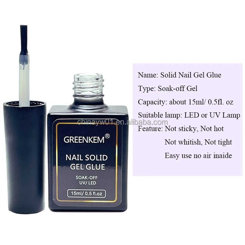 3 In 1 Solid Gel Tips Nail Glue Uv Led Lamp 3060s Easy Soak Off Nail