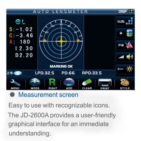 Best Selling Optical Instruments Built-in UV Tester Tilting TFT Color LCD Touch Screen Portable Auto Lensmeter Digital for Sale