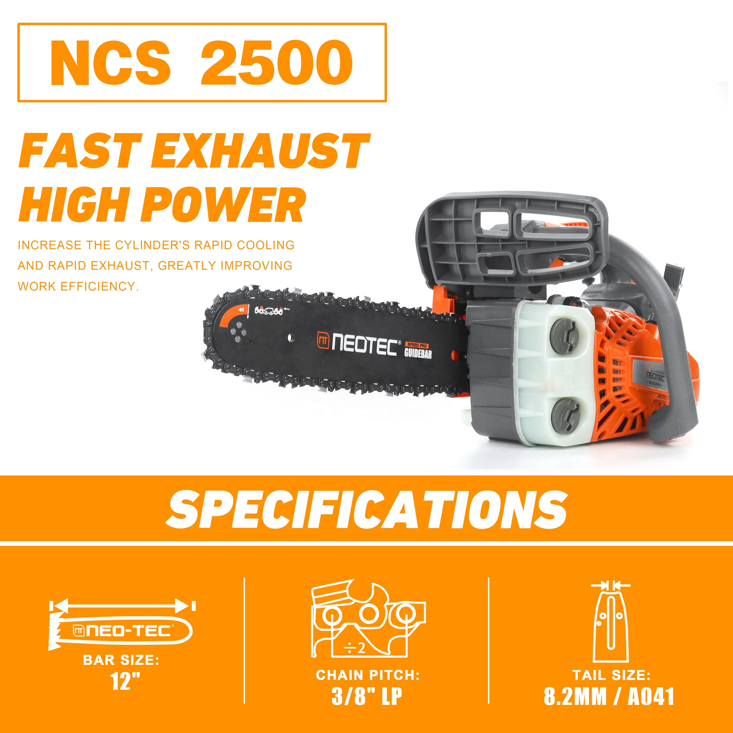 NEOTEC NCS2500 Chain Saw Machine Mini Chainsaw 12inch Power Saw Motosserra Saker Mini Chainsaw Germany Chainsaw