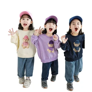 High Quality Spring Kids Sweatshirt Cotton O-Neck Cartoon Lovely Pullover Kids Hoodies for Girls
