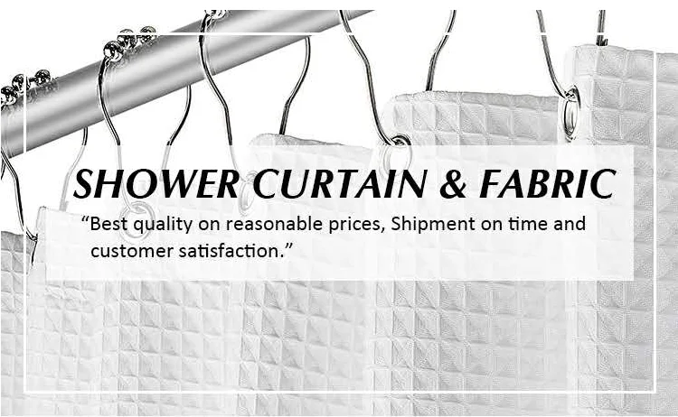 PREGO Creative Bath Waffle Weave Kiwi Apple Green Fabric Shower Curtain NEW 