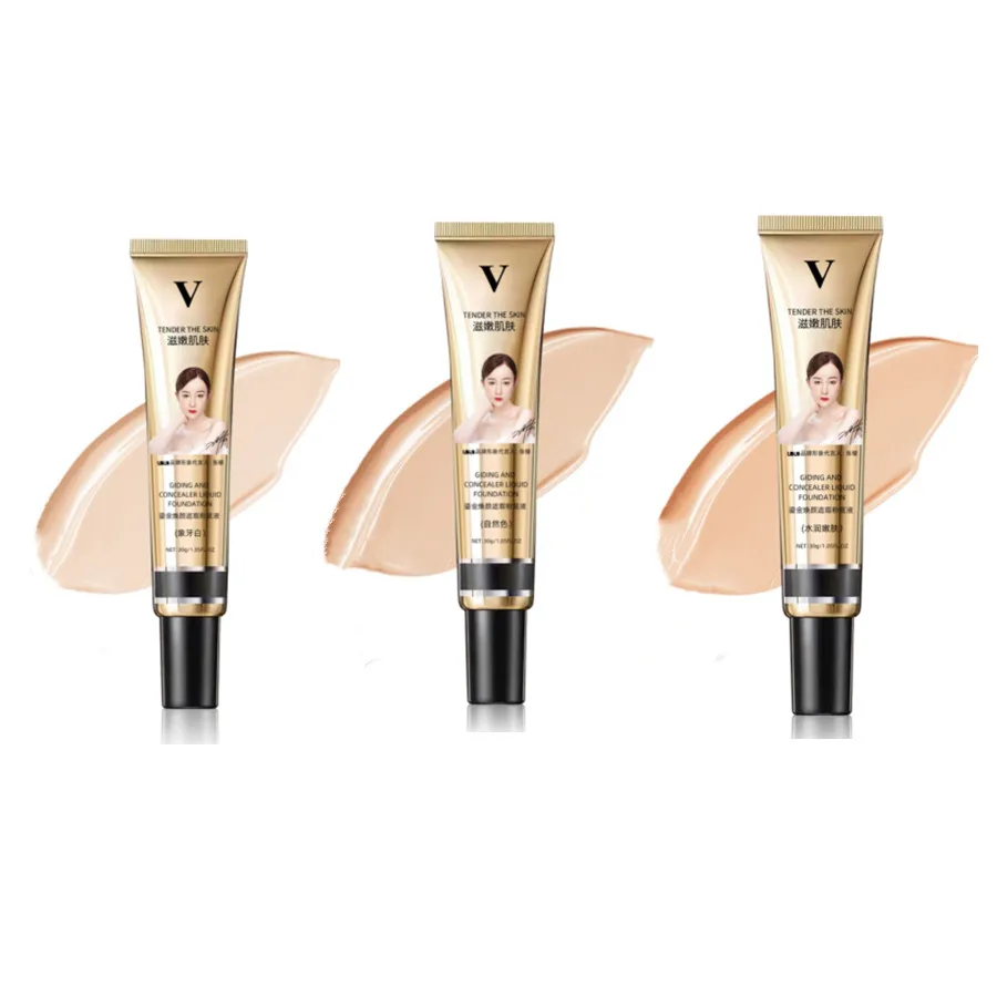 Wholesale Beauty Cosmetics Long Lasting Waterproof Pearl Liquid Whitening Foundation BB