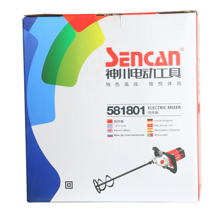 SENCAN Power Tools 1400W Handheld Model 581801 Professional Electric Cement Mixer Machine Concrete