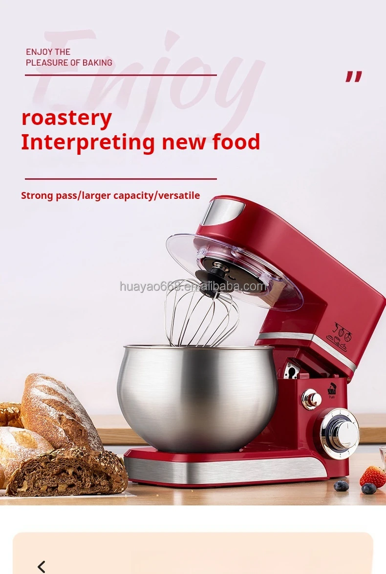 Professional 1000W Electric Stand Food Mixer 5L Planetary Food Mixersr Industrial Food Mixer Machine Blender Kitchen Appliances
