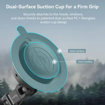 For SMALLRIG SC-1K 4193 Double-Layer Suction Cup Mount for GoPro Hero 11/10/9 for DJI Osmo Action/Procket Insta360 X3 360° detail image