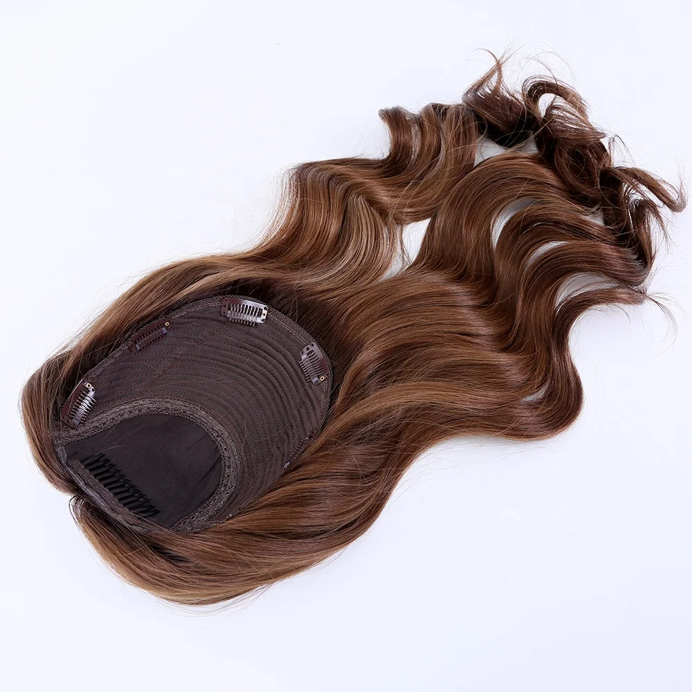 Hand Tied Silk Top Wefted Hair Topper Super Double Drawn 