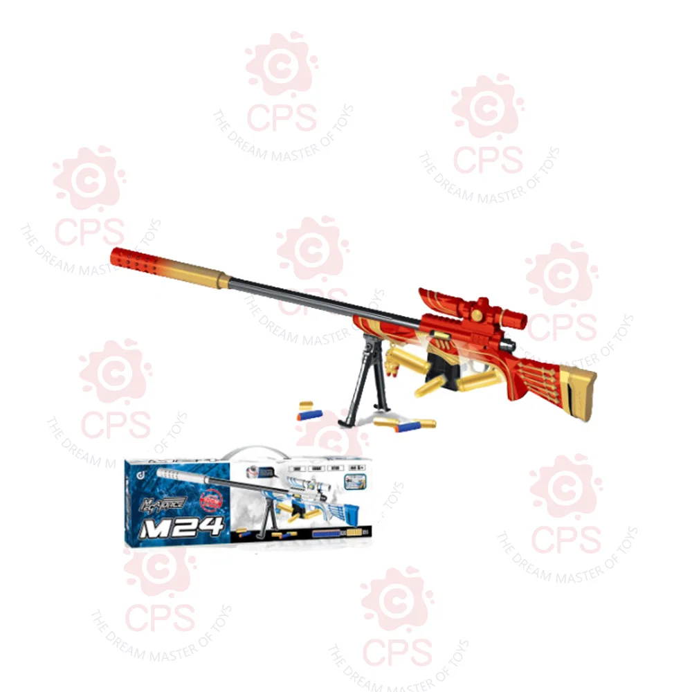 Hot Sale M24 Soft Bullet Gun 92cm Soft Foam Dart Blaster Kids Outdoor Plastic Toy for Shooting Games