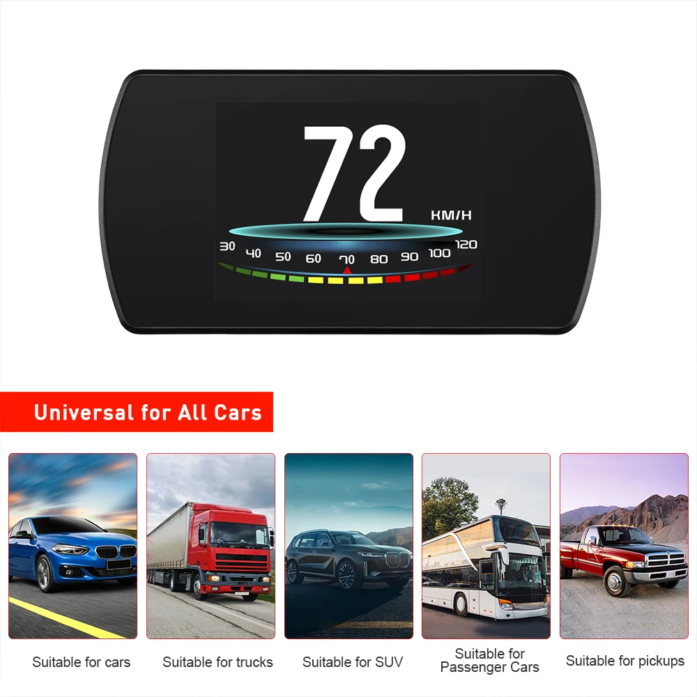 25 Functions 48 Car Data OBD2 Digital OBD Gauge Gps Hud T812 Auto Head up Display 2020 Diagnostic Tools