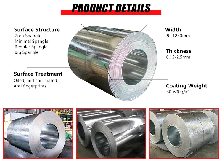 Hard Galvanized Steel Coil, 0.35mm, 0.40mm, G550 - detail 4