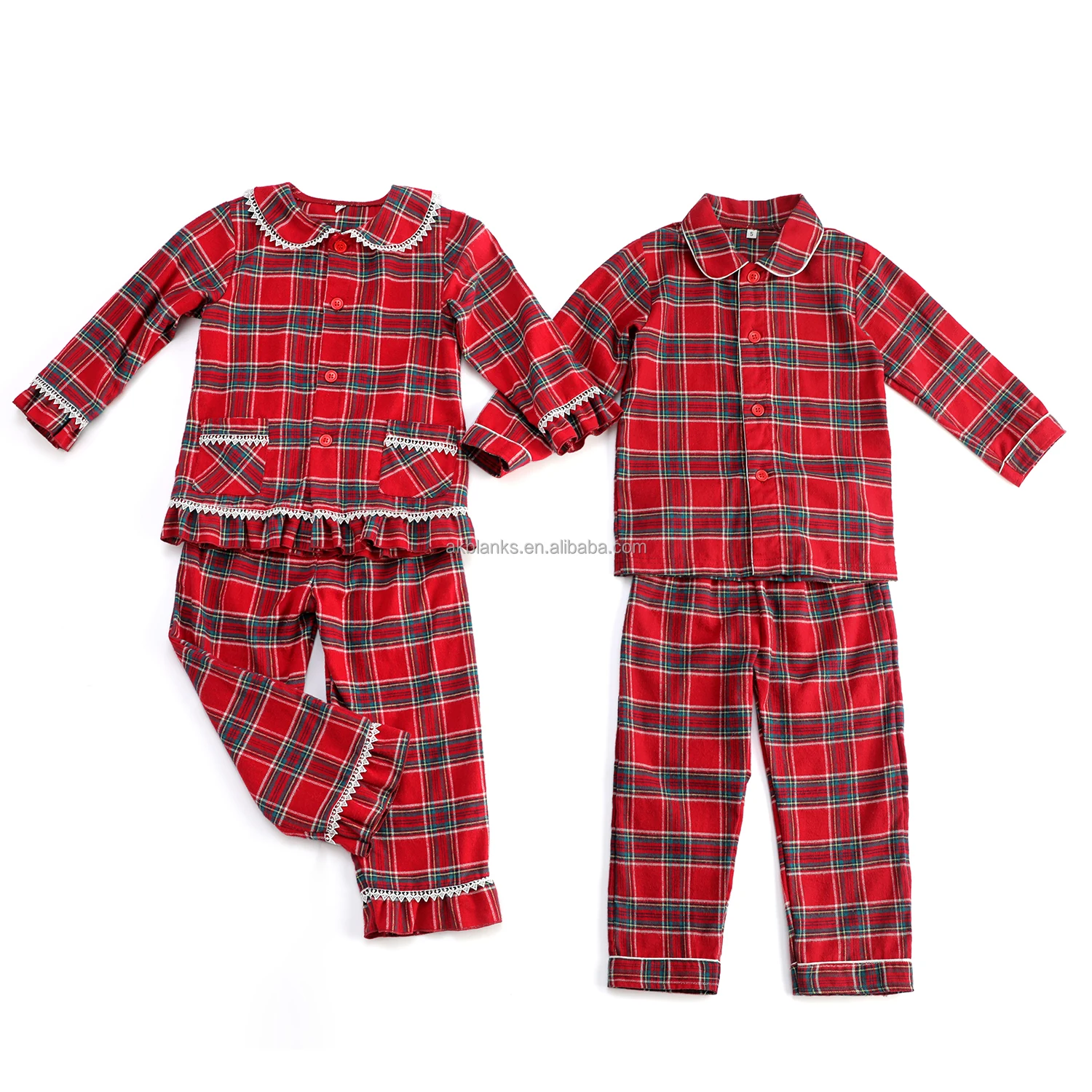 Rts No Moq Sibling Matching Pjs Baby Girls Boys Tartan Family Matching ...