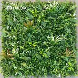 Plastic Green Wall Panels Artificial Hedge Fence Backdrop Grass Outdoor Green Wall