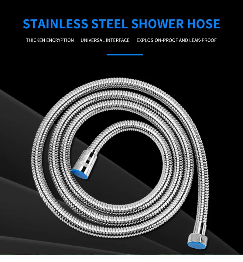 Conical Flexible Spring Hose Shower Hose Nut Set Stainless Steel Sizes
