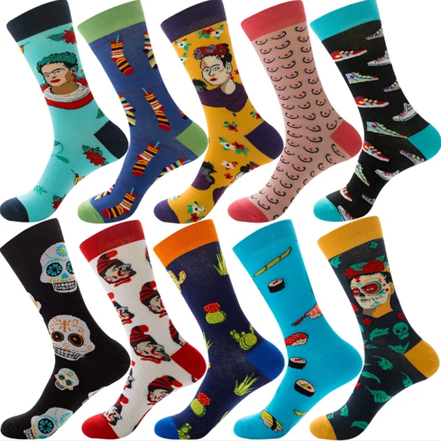 Wholesale High Quality Winter Socks Full Cotton Jacquard Dress Socks ...