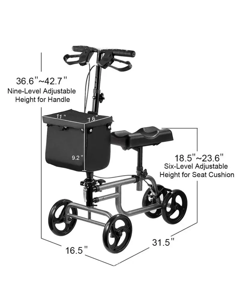 Steel Knee Foldable Walker Scooter Front Wheel Walker With Seat Buy