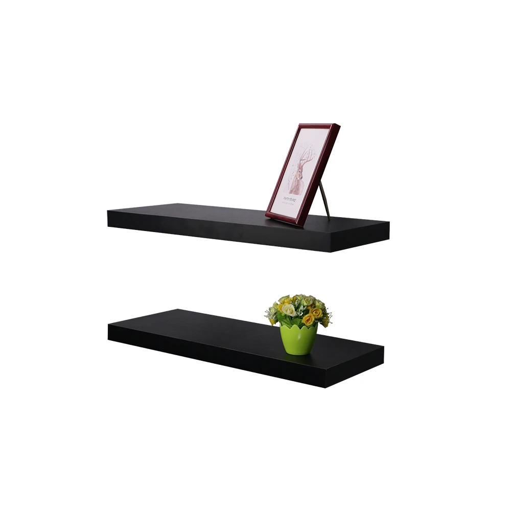 Floating Shelves Black Shelves 60cm,Set Of 2 Shelves Easy To Install